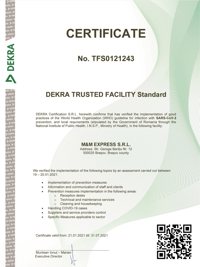 Certificat Dekra